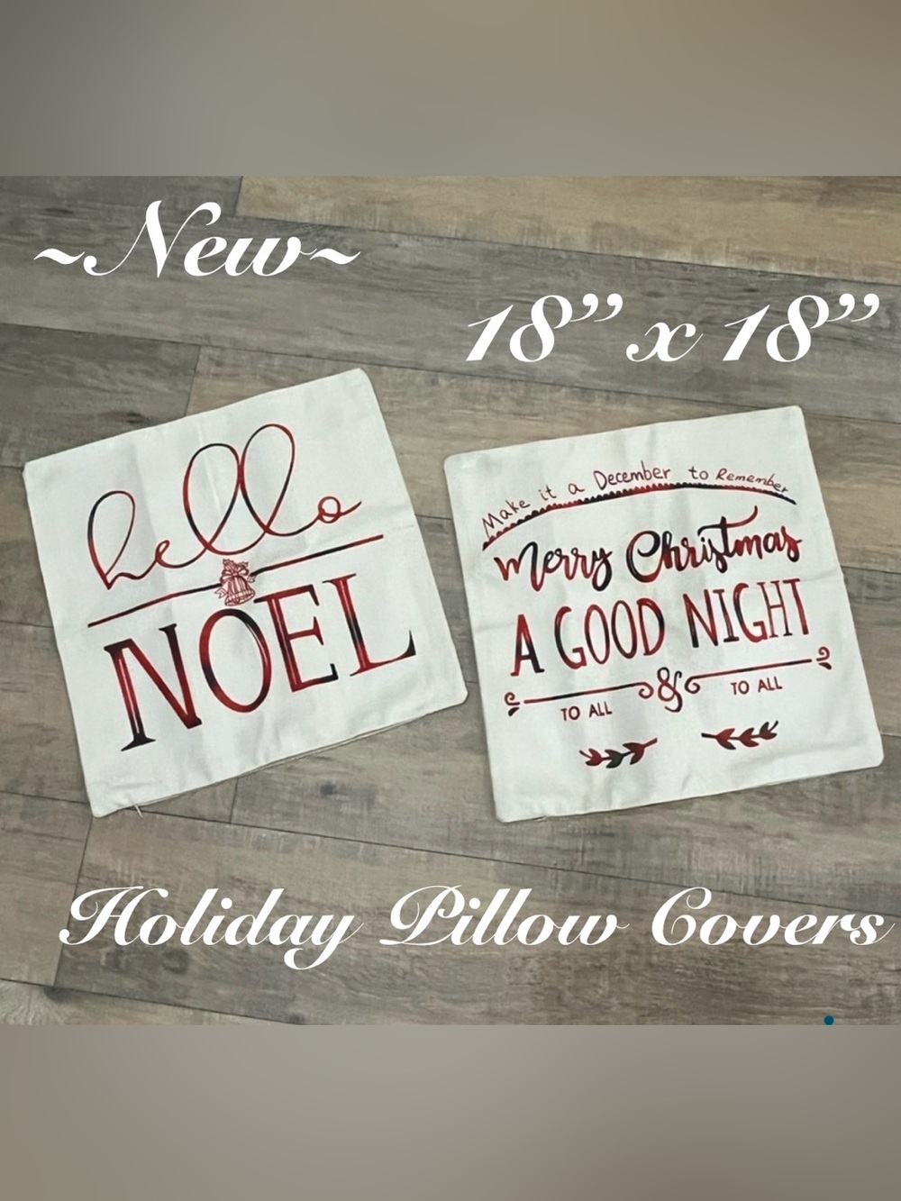 Festive Holiday 2pcs Set Pillow Covers - Red and White 🎄🆕🎄